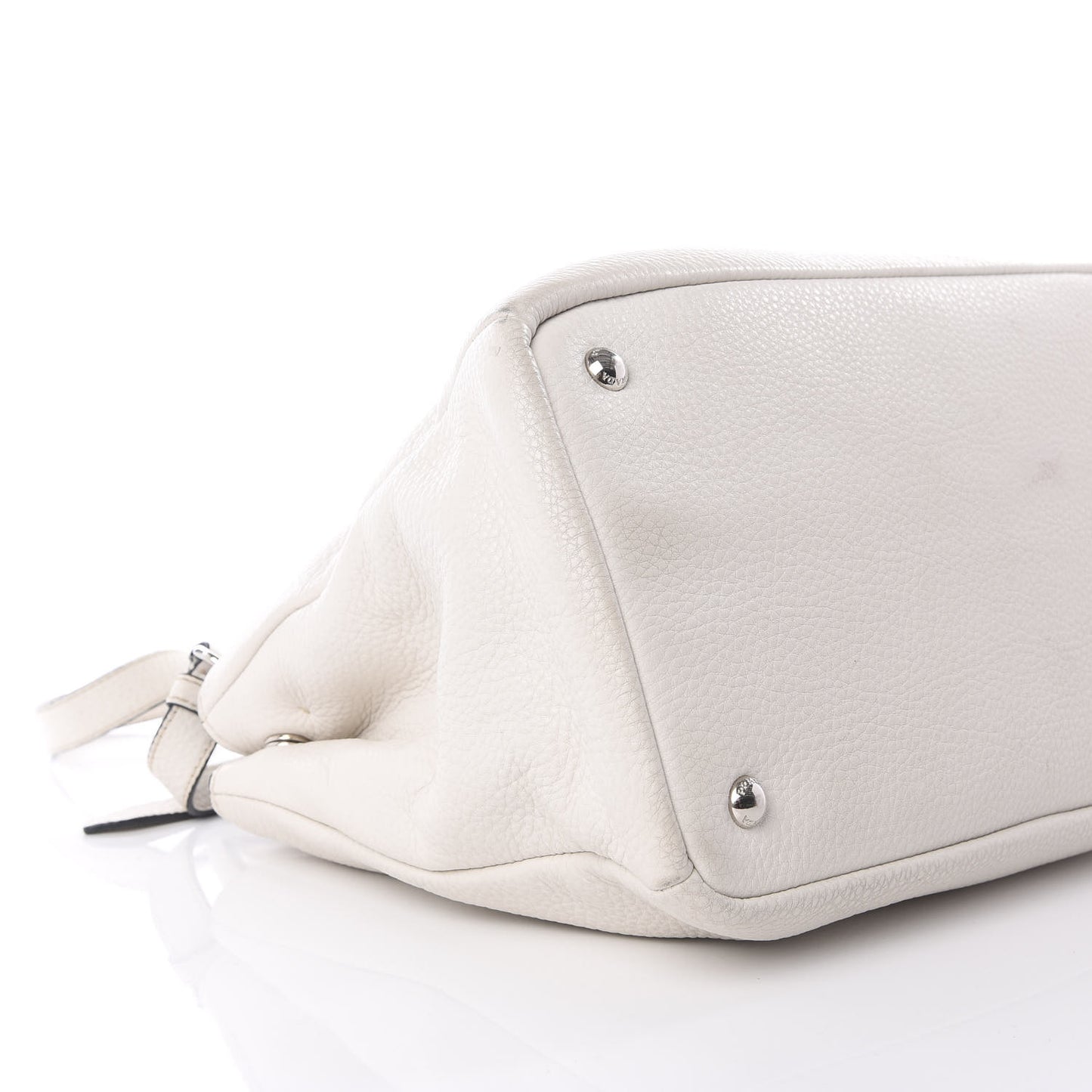 Vitello Daino Top Handle Tote Bianco