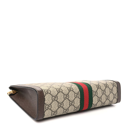 Gucci GG Supreme Monogram Web Ophidia Pouch Brown 4 of 11