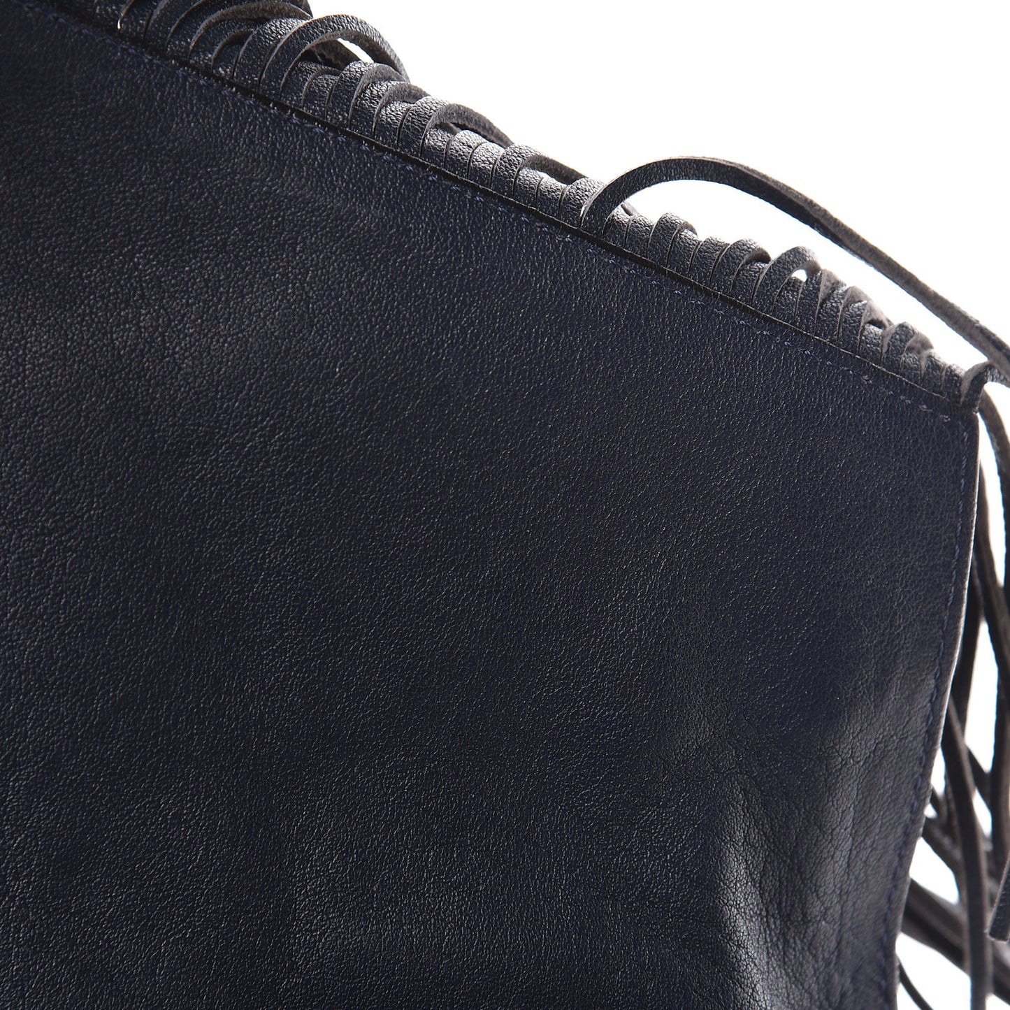 Lambskin Fringe Medium PS1 Satchel Midnight