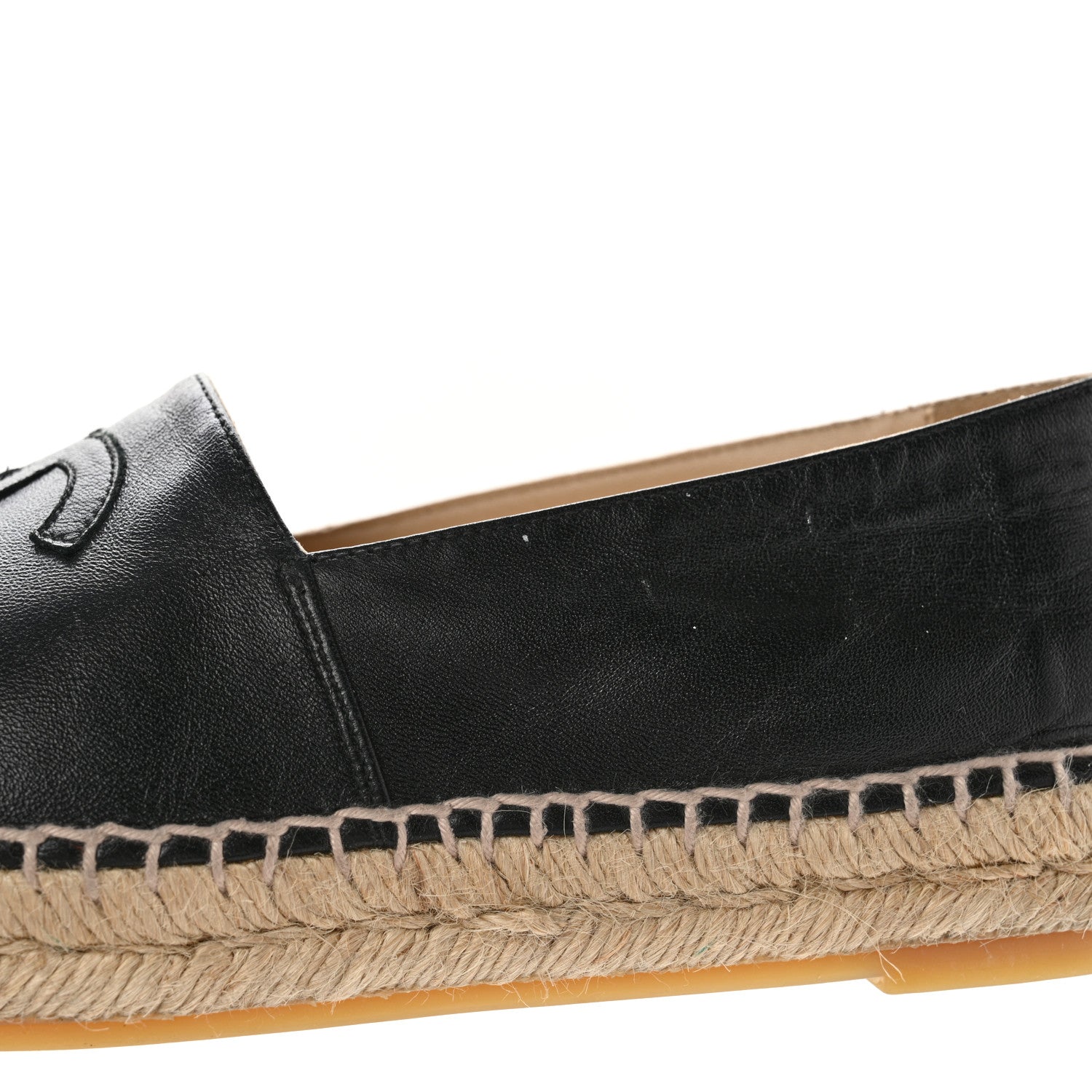 Chanel Lambskin CC Espadrilles 37 Black 10 of 14