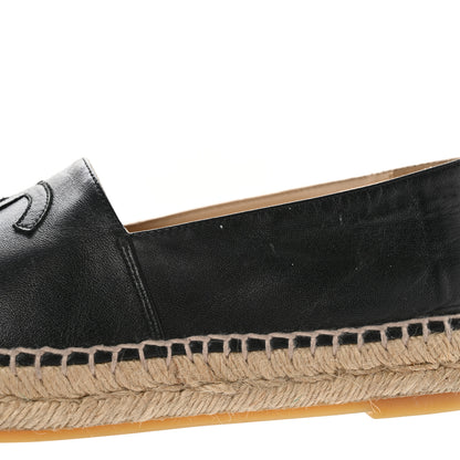 Chanel Lambskin CC Espadrilles 37 Black 10 of 14