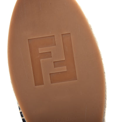 Fendi Knit Pearlescent Espadrille 39.5 Black 9 of 9