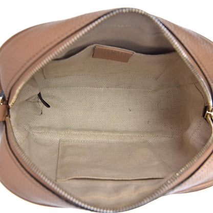 Gucci Pebbled Calfskin Small Soho Disco Bag Rose Beige 5 of 14