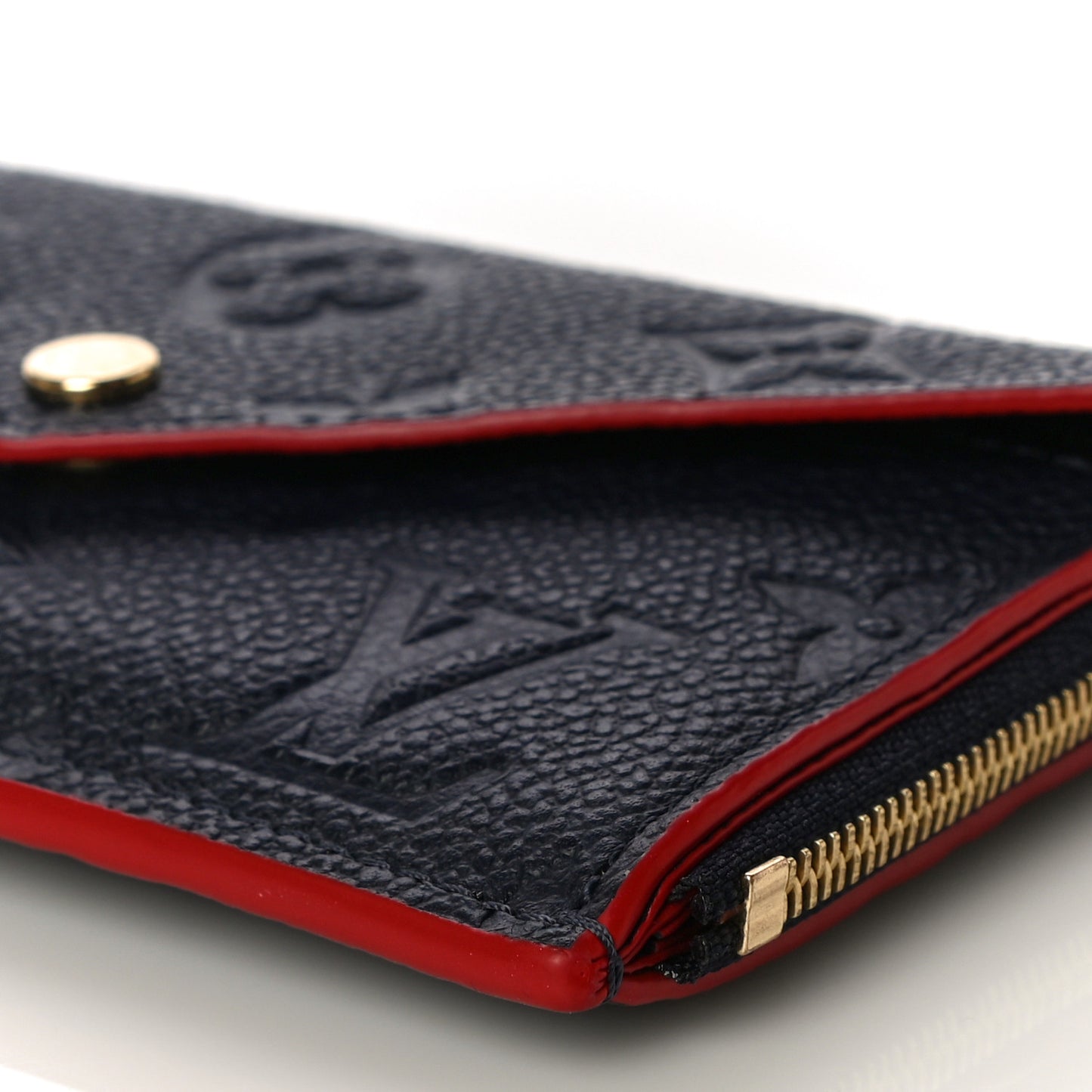 Empreinte Recto Verso Card Holder Marine Rouge