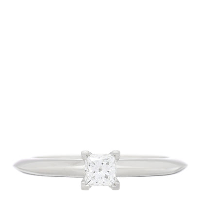 Tiffany Platinum Diamond .20ct Solitaire Princess Cut Engagement Ring 47 4.25 1 of 4