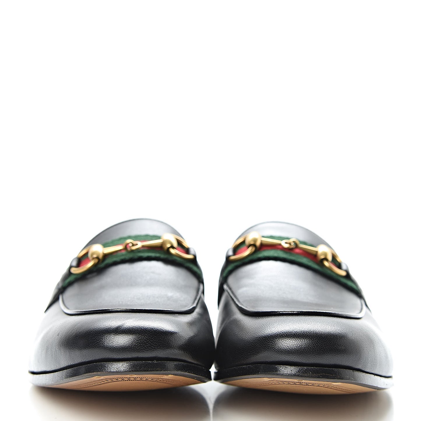 Lambskin Web Mens Horsebit Loafers 7.5 Black