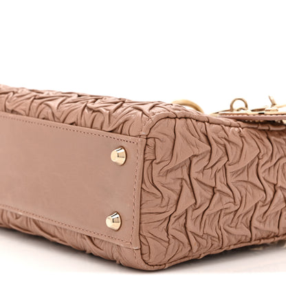 Christian Dior Lambskin Gathered Mini Lady Dior Fard 10 of 12