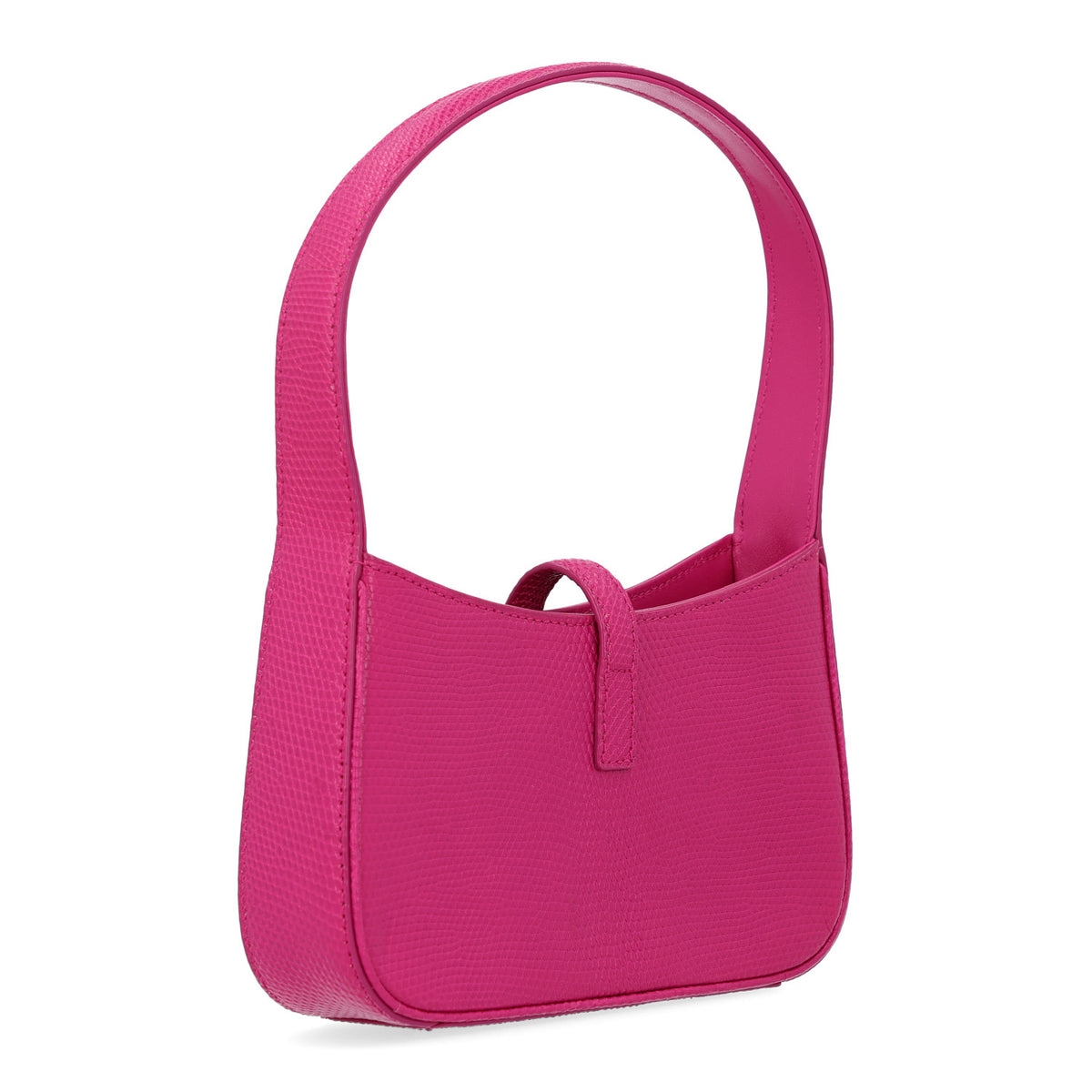 Calfskin Lizard Embossed Le 5 A 7 Mini Hobo Acid Pink