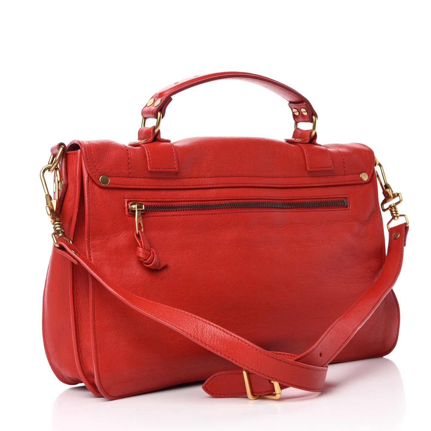 Lambskin Medium PS1 Satchel Red