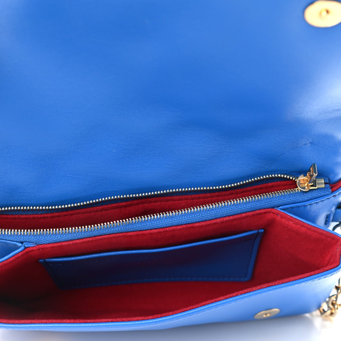 Lambskin Embossed Monogram Vuittamins Pochette Coussin Blue Red