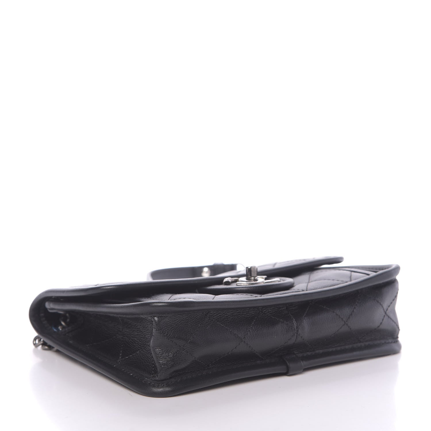 Chanel Calfskin Quilted Mini French Riviera Flap Black 4 of 11