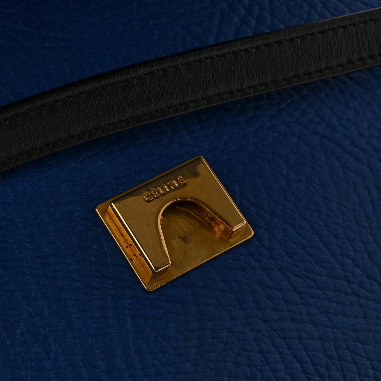 Elephant Calfskin Mini Tri-Color Belt Bag Indigo