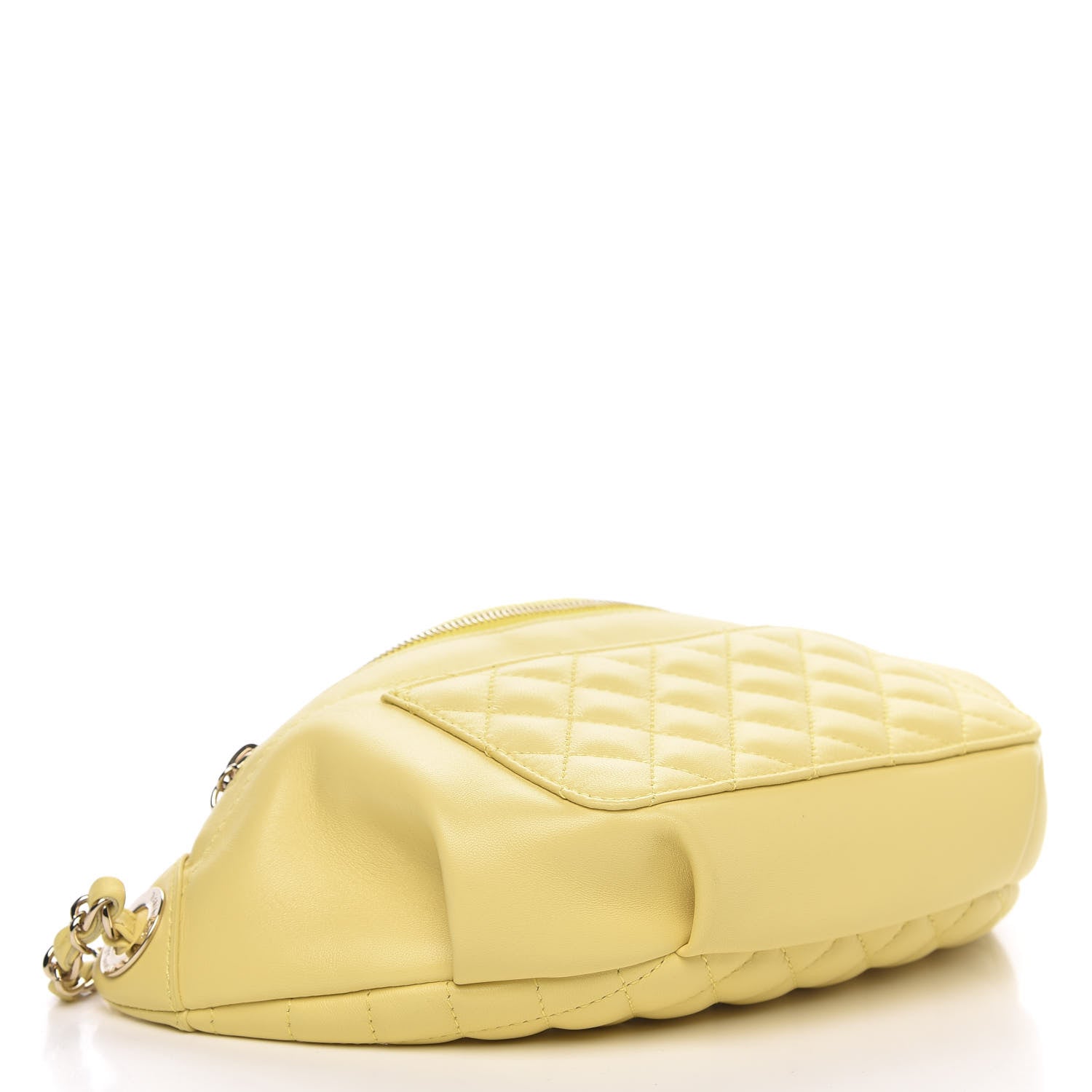 Chanel Lambskin Quilted Waist Belt Bag Yellow 4 of 9