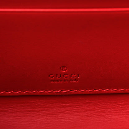 Gucci GG Supreme Monogram Moon Calfskin Love Valentines Day Padlock Case Beige Ebony New Geranium 6 of 8