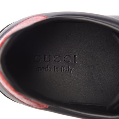 Gucci Miro Soft Calfskin Ayers Web Mens Ace Sneakers 9 Black Rosso 7 of 9