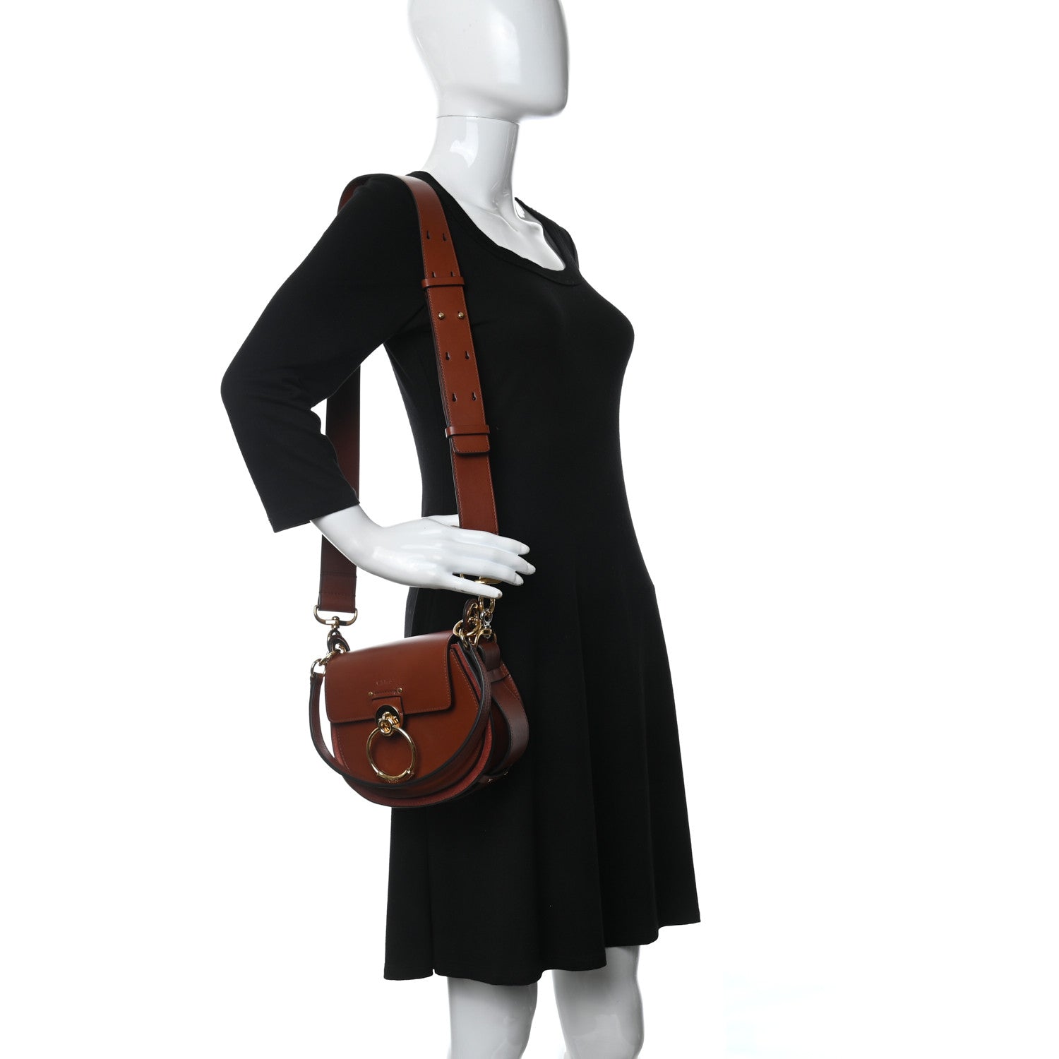 Chloe Calfskin Small Tess Bag Sepia Brown 2 of 14