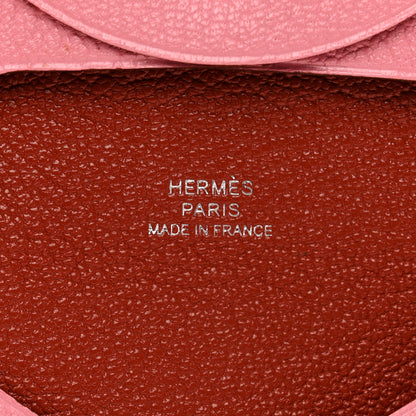 Hermes Chevre Mysore Verso Bastia Coin Purse Rose Confetti Brique 6 of 6