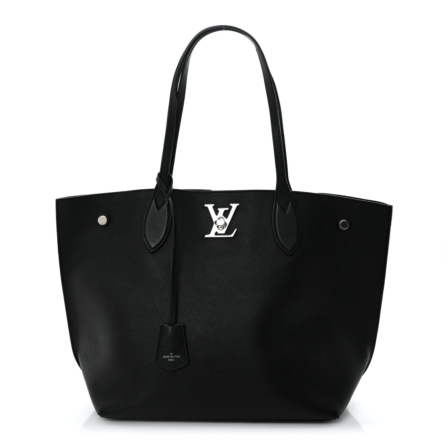 Louis Vuitton Calfskin Lockme Go Tote Black 1 of 9