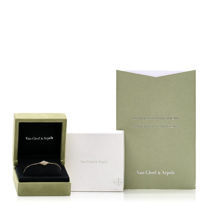 Van Cleef & Arpels 18K Yellow Gold Mother of Pearl Sweet Alhambra Bracelet 5 of 5