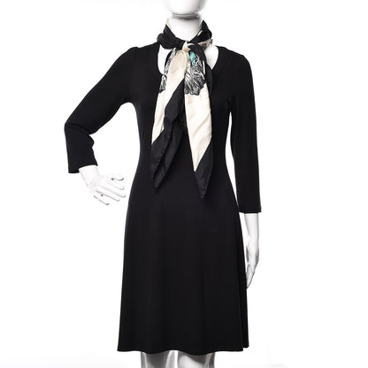 Gucci Silk Twill Forcats Square Scarf Ivory Black 2 of 4