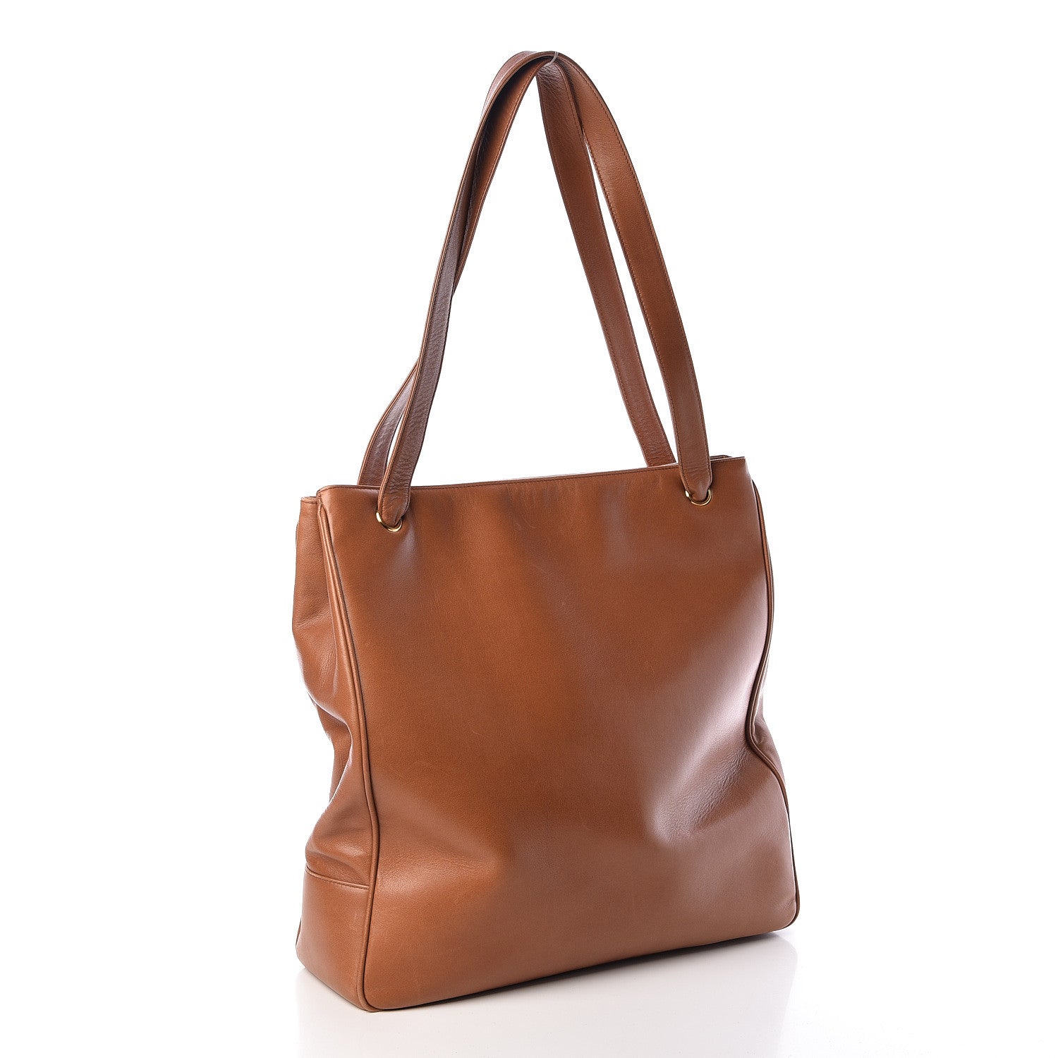 Chanel Lambskin Studded CC Tote Brown 3 of 13