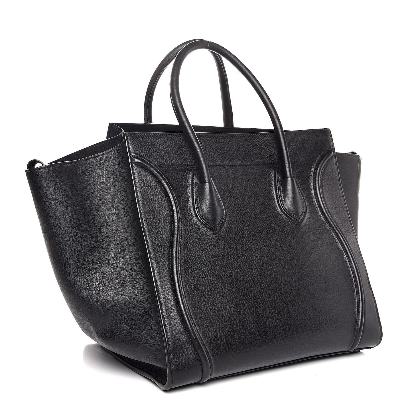 Supple Calfskin Medium Phantom Luggage Black