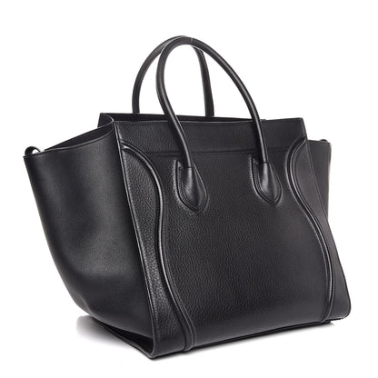 Celine Supple Calfskin Medium Phantom Luggage Black 3 of 8