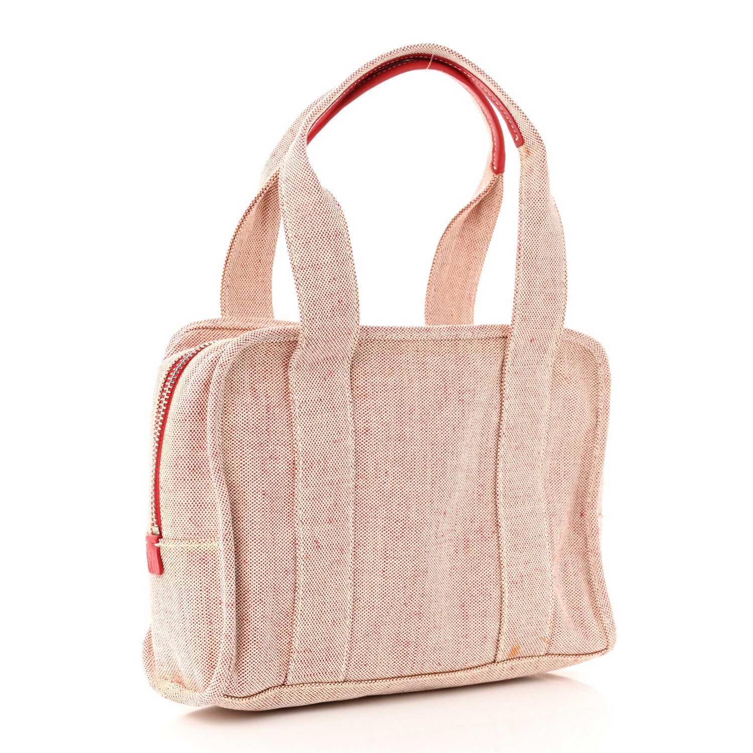 Prada Canvas Misto Lino Shopping Tote Natural Rose 3 of 10