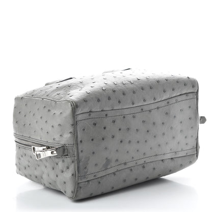 Prada Ostrich Lage Inside Tote Grey 3 of 9