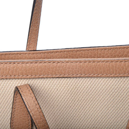 Gucci Linen Canvas Calfskin MIni Swing Top Handle Bag Natural 7 of 9