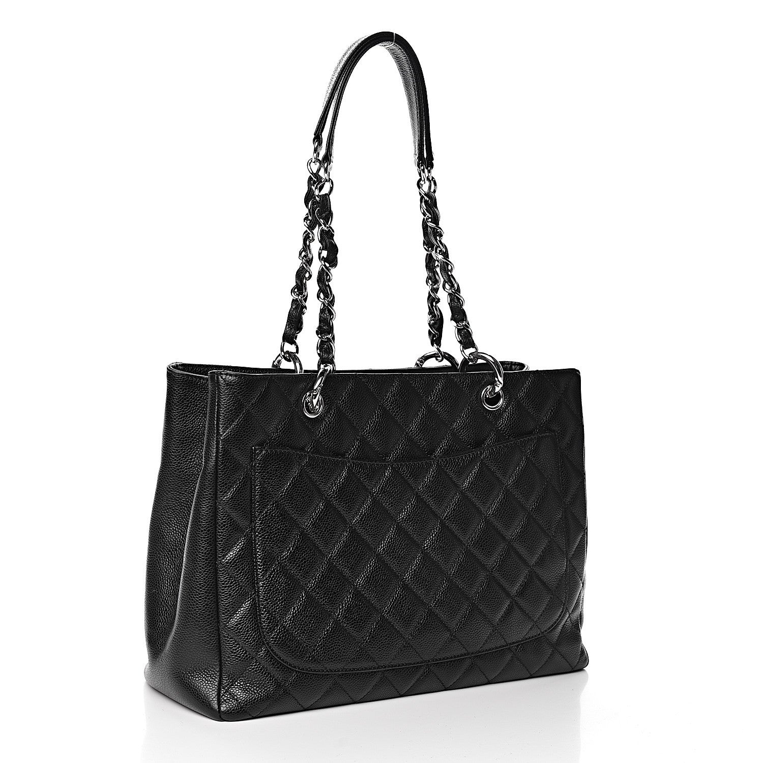 Chanel Caviar Quilted Grand Shopping Tote GST Black 3 of 10