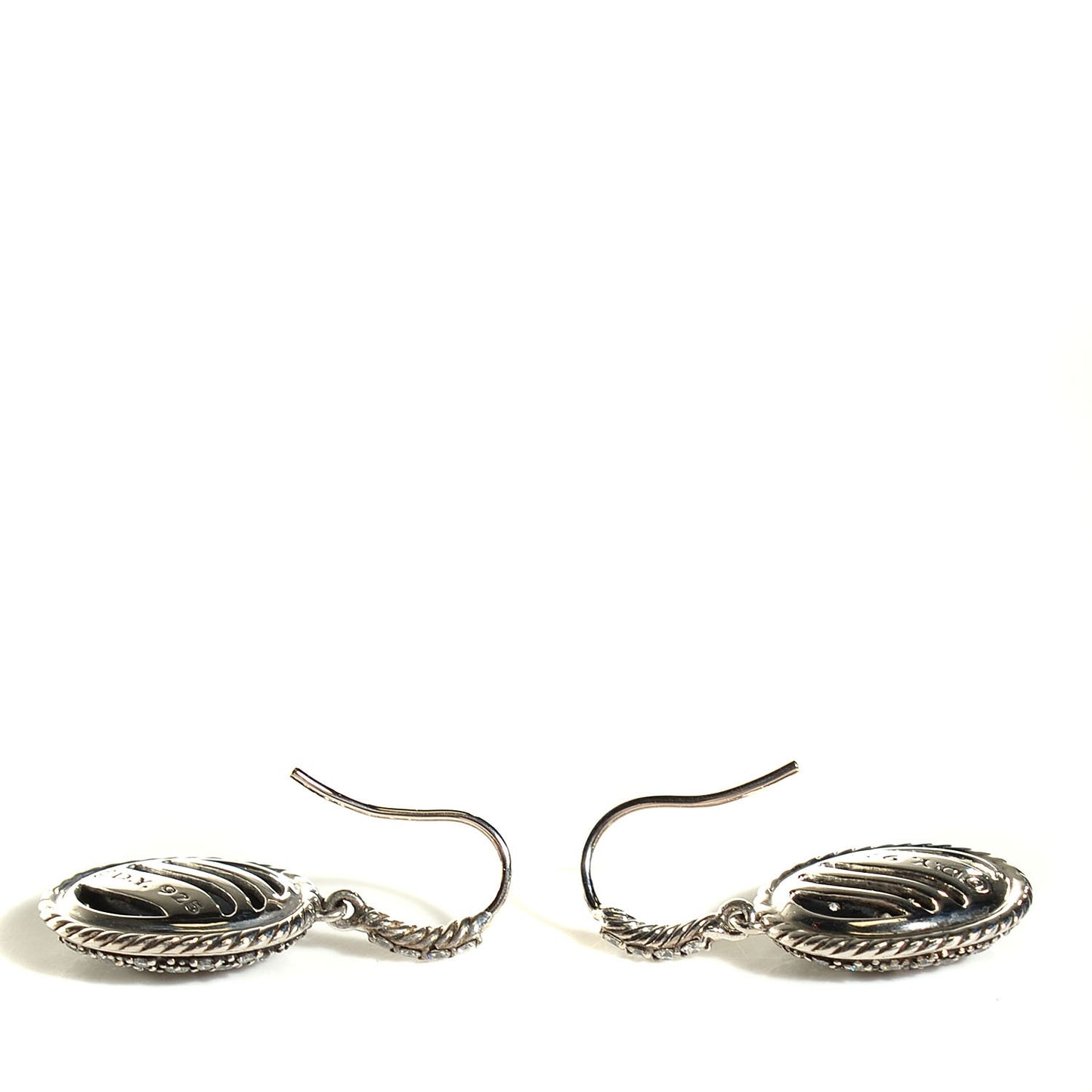 Sterling Silver Diamond Midnight Melange Drop Earrings