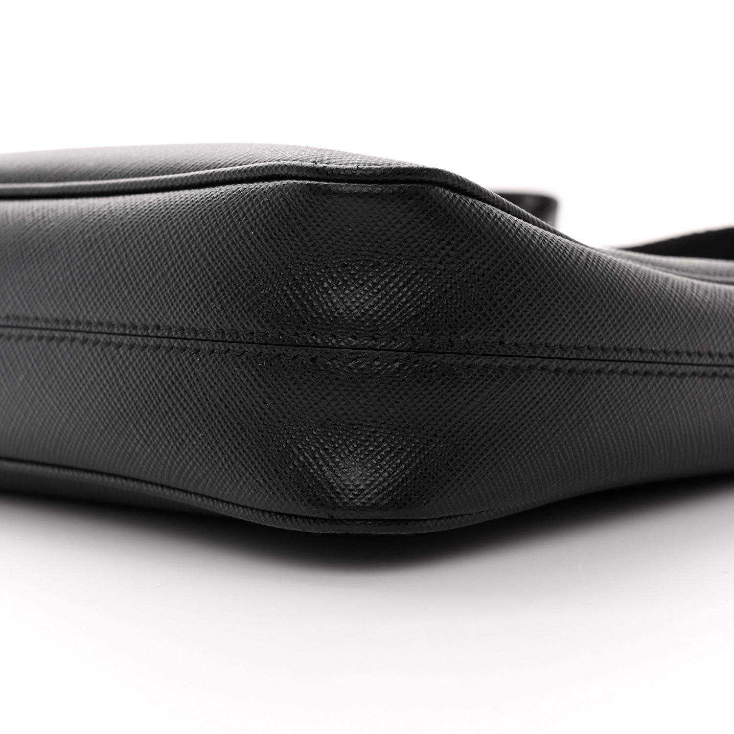 Prada Saffiano Travel Pocket Zippered Shoulder Bag Black 10 of 10