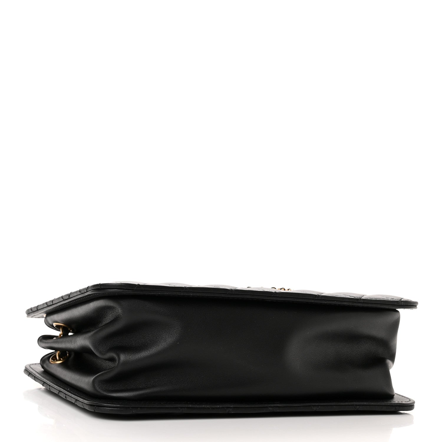 Chanel Calfskin Quilted CC Chain Accordion Tote Black 4 of 10