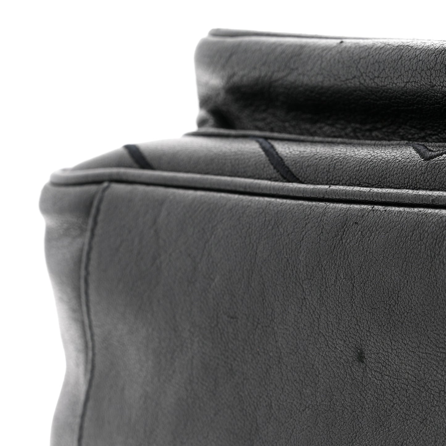 Calfskin Matelasse Monogram Microstud Medium Niki Chain Satchel Black