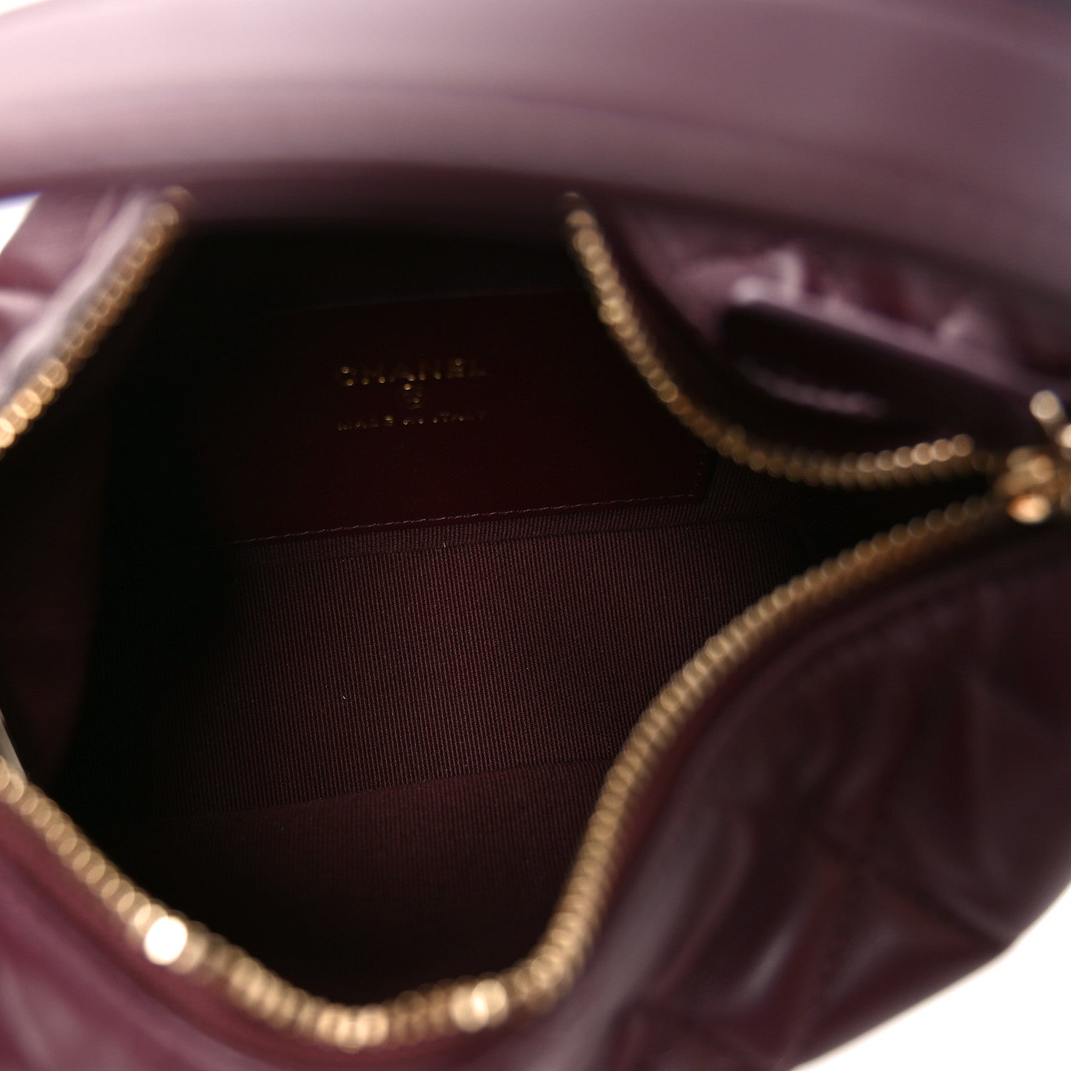 Chanel Lambskin Quilted Hobo Clutch With Chain Burgundy 9 of 21