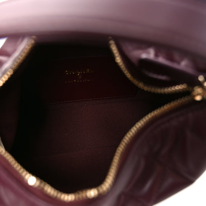Chanel Lambskin Quilted Hobo Clutch With Chain Burgundy 9 of 21
