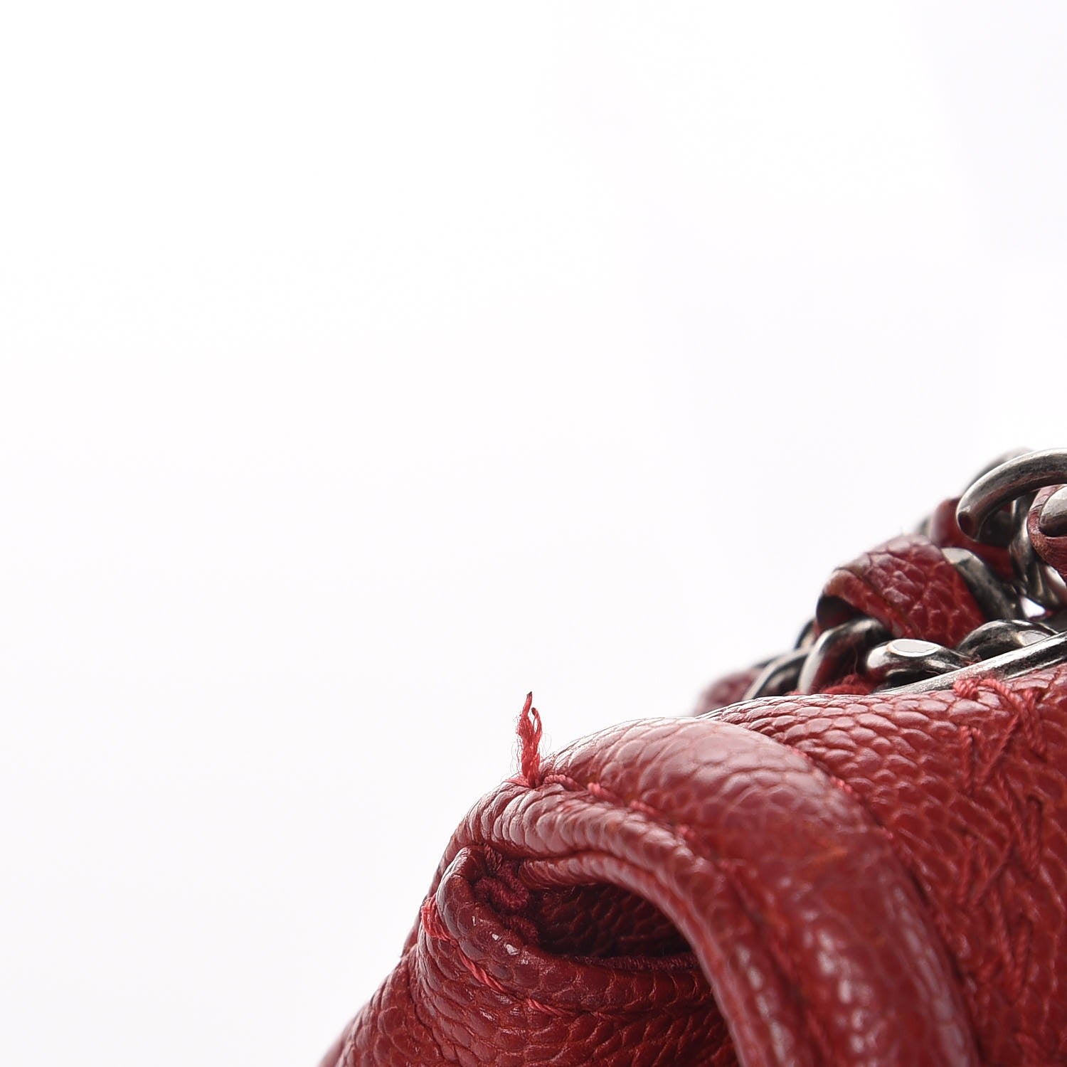 Chanel Caviar Stitched Small Flap Red 9 of 11