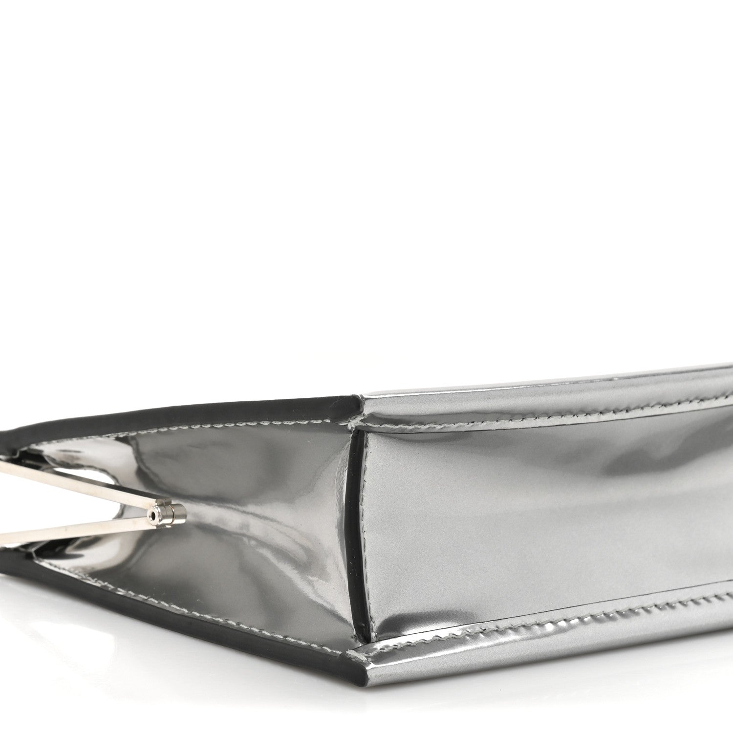 Lanvin Metallic Calfskin Clutch Silver 16 of 19
