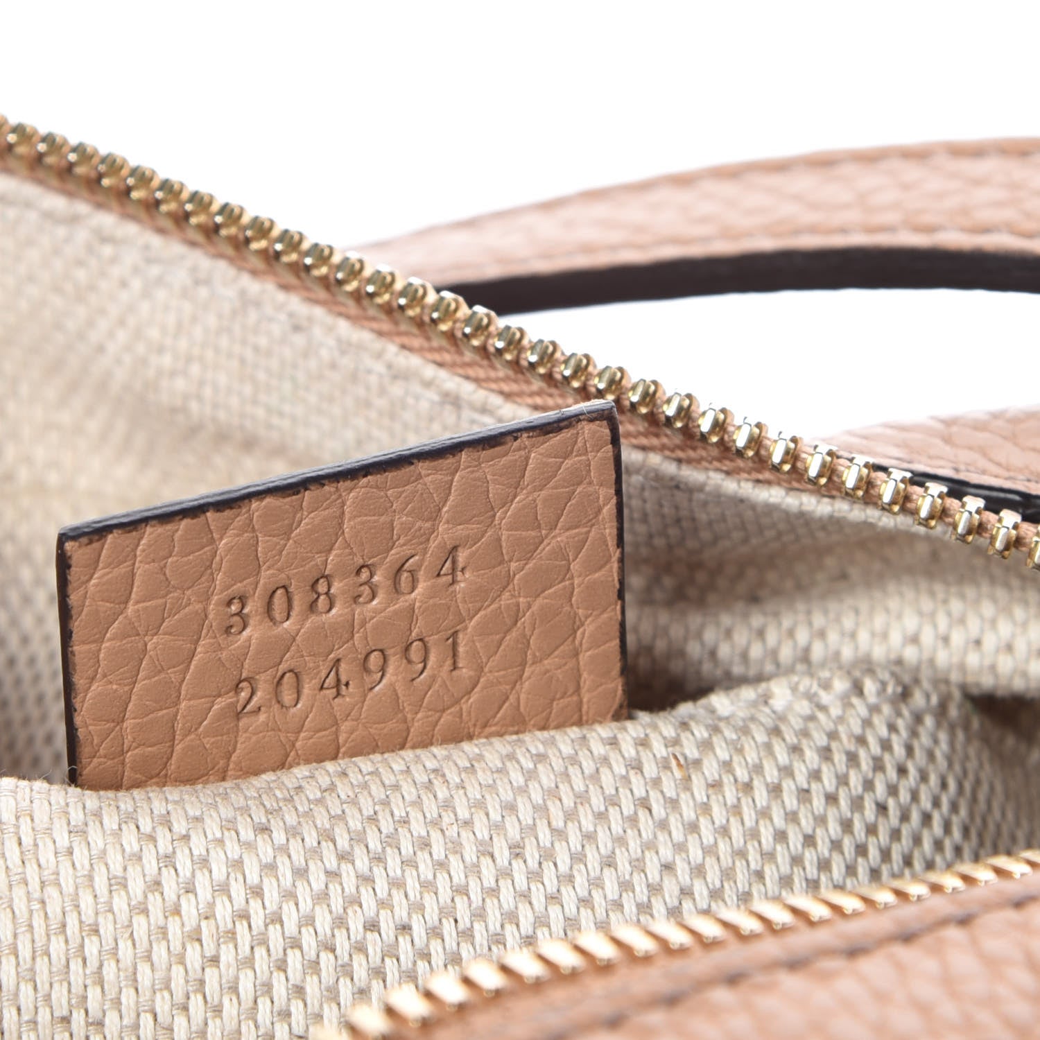 Gucci Pebbled Calfskin Small Soho Disco Bag Camelia 7 of 10