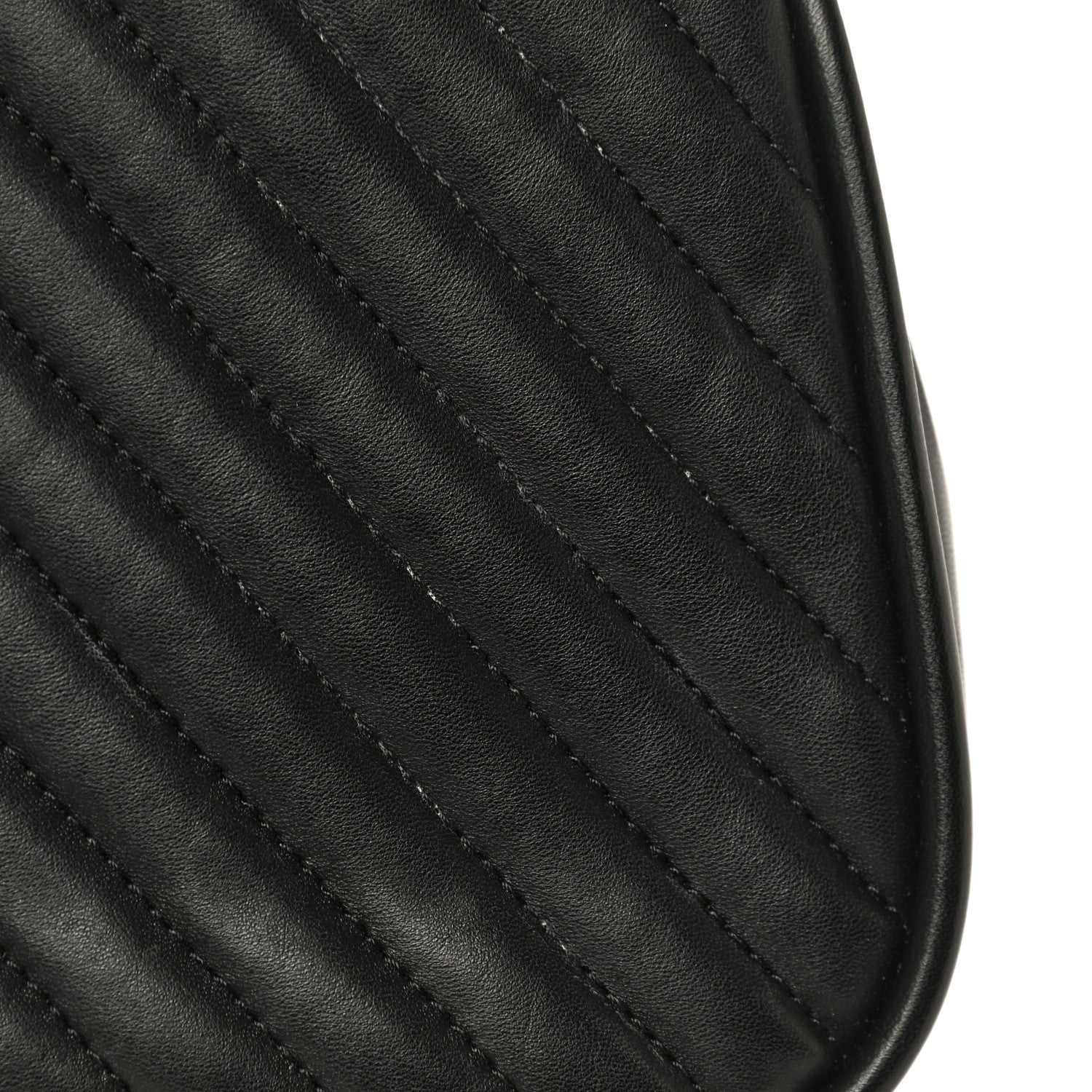 Chanel Lambskin Reverse Chevron Quilted Round Top Handle Flap Black 15 of 18