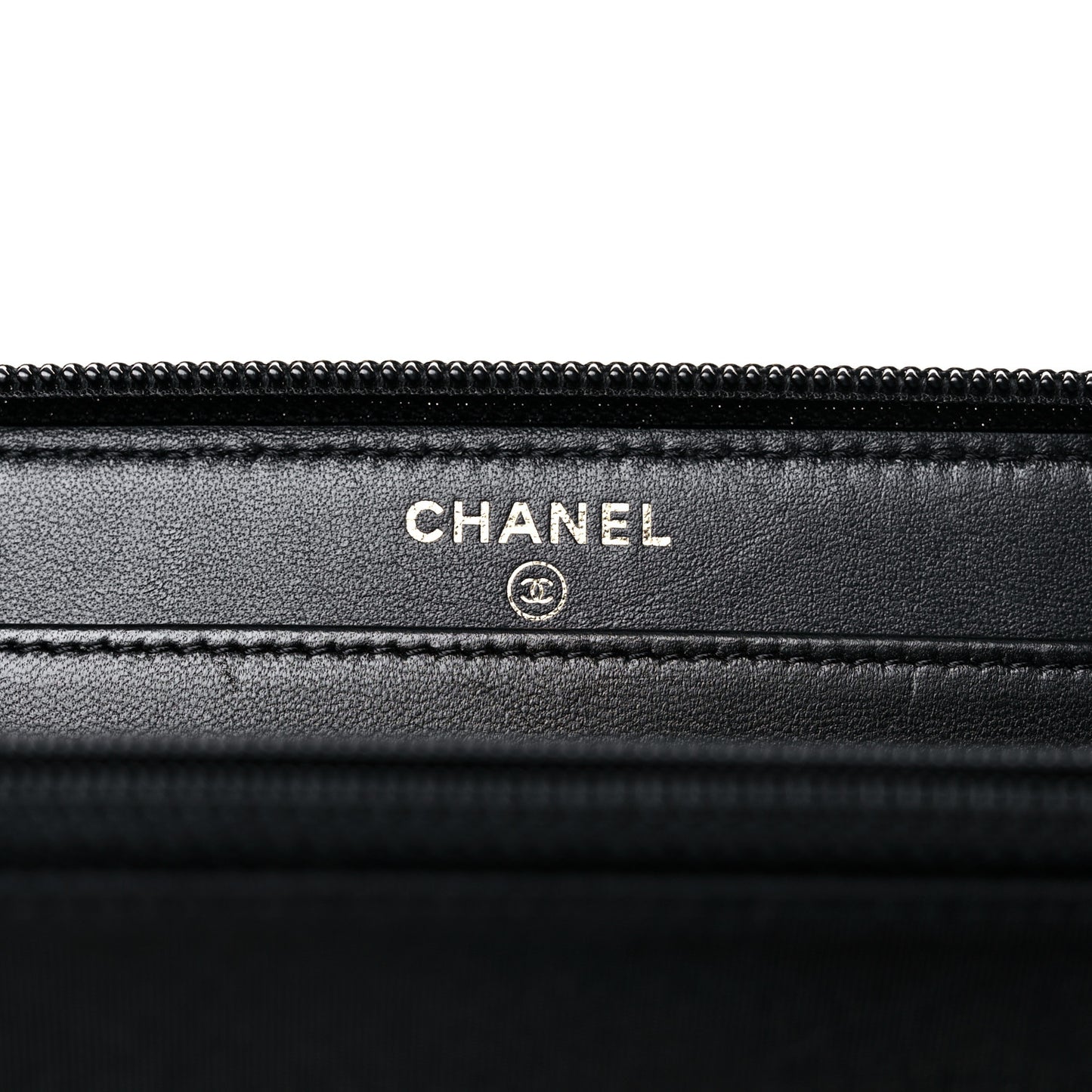 Lambskin Quilted Boy Zip Around Wallet Black