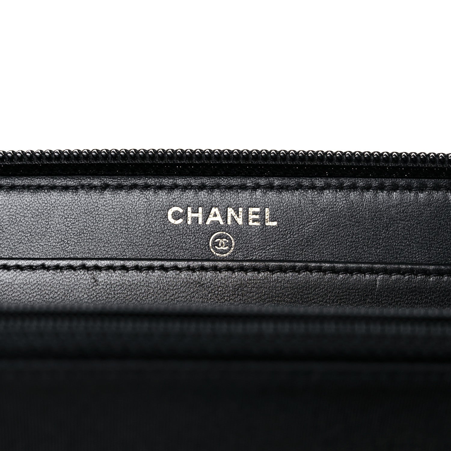 Chanel Lambskin Quilted Boy Zip Around Wallet Black 6 of 16