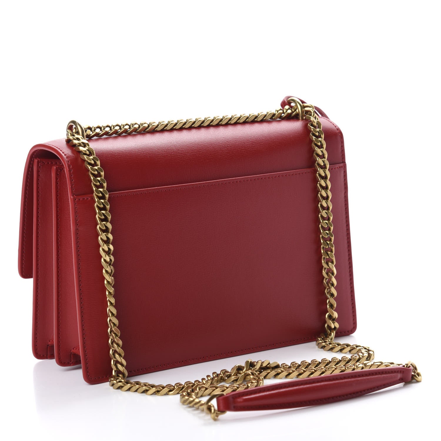 Saint Laurent Calfskin Medium Monogram Sunset Rouge Eros 3 of 10