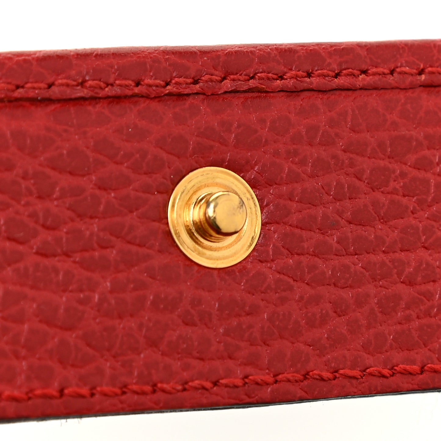 Dollar Calfskin Petite GG Marmont Wallet Chain Bag Hibiscus Red