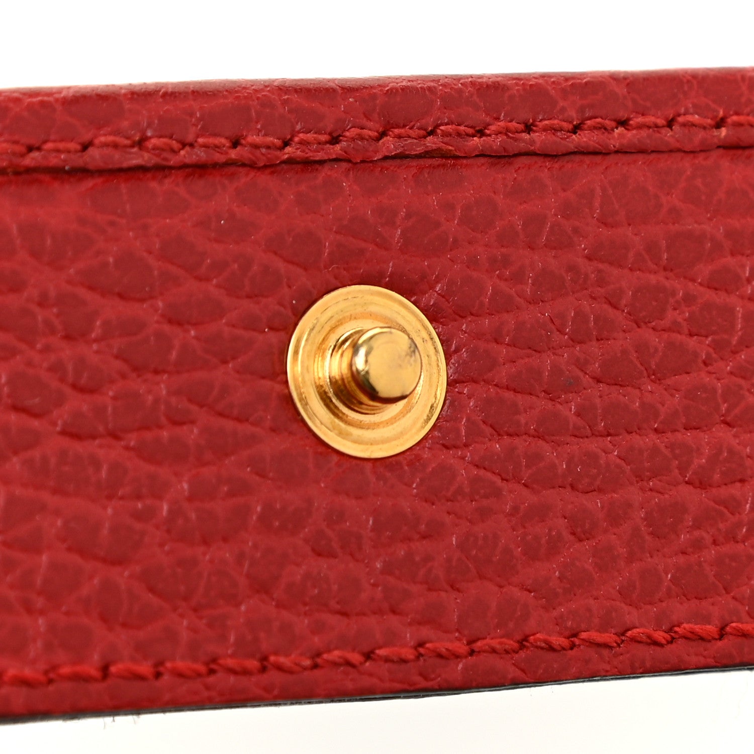Gucci Dollar Calfskin Petite GG Marmont Wallet Chain Bag Hibiscus Red 13 of 16