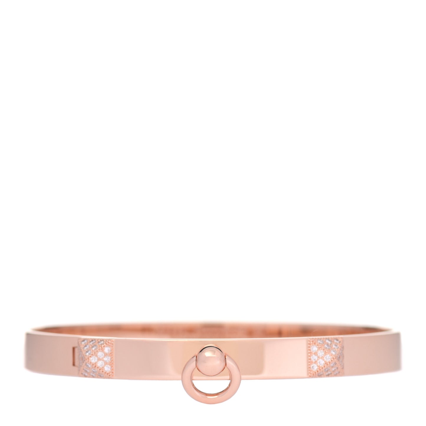 18K Rose Gold Diamond PM Collier De Chien Bracelet SH