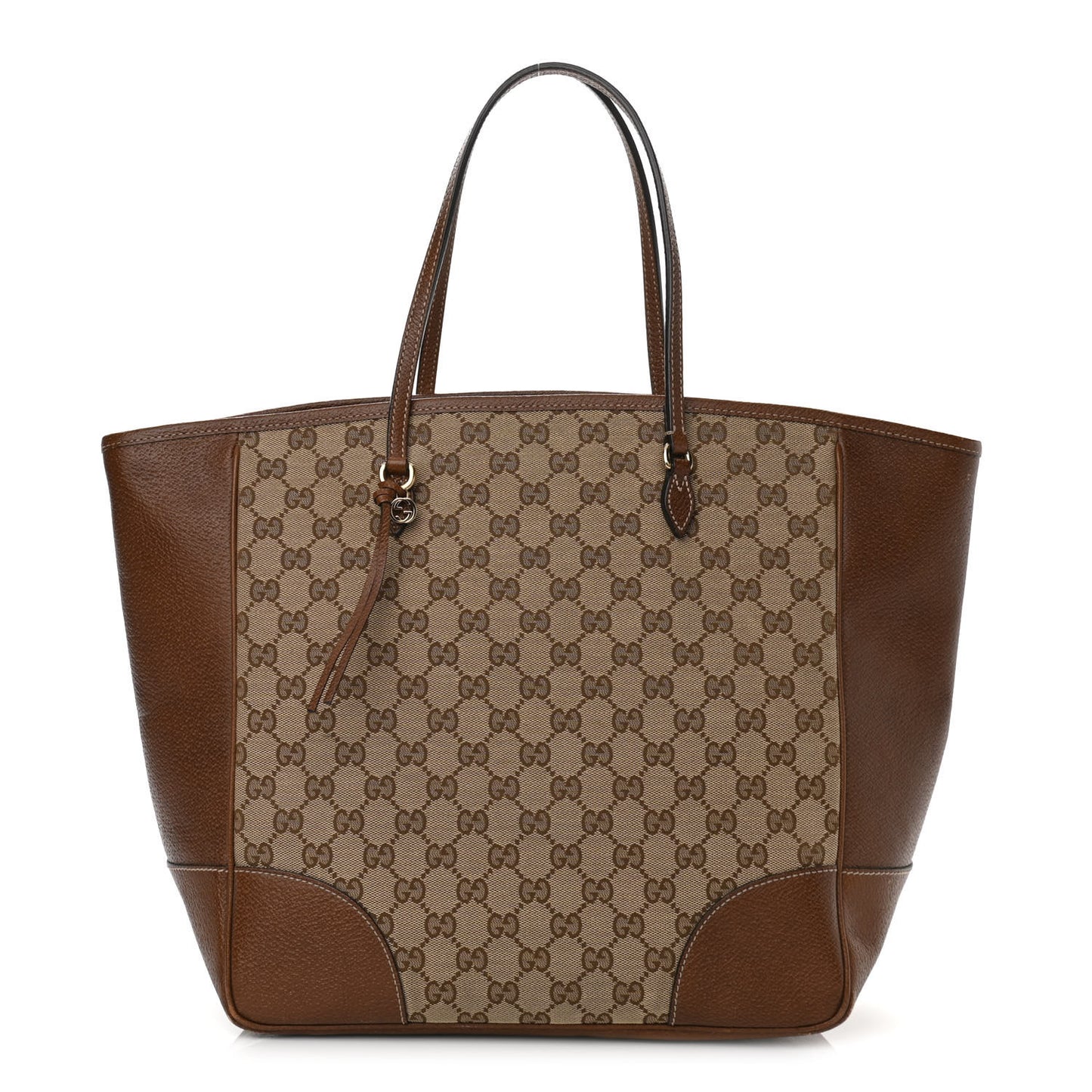 Monogram Medium Bree Zippered Tote Beige Tabacco