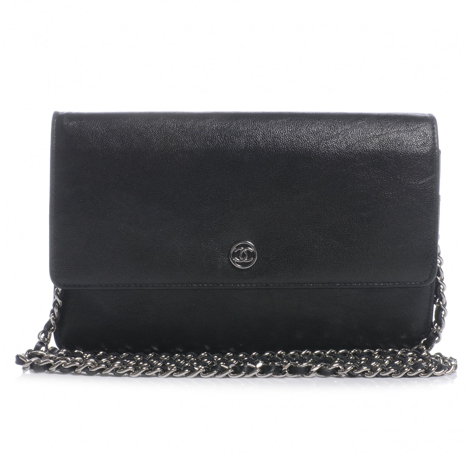 Chanel Leather Wallet On Chain WOC Black 1 of 9