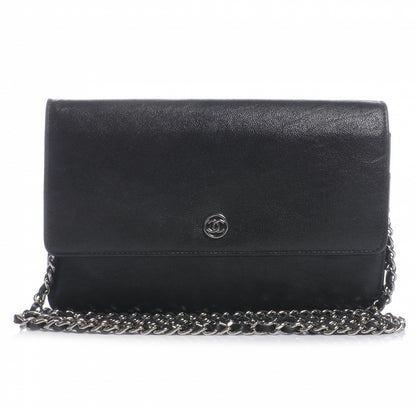 Chanel Leather Wallet On Chain WOC Black 1 of 9